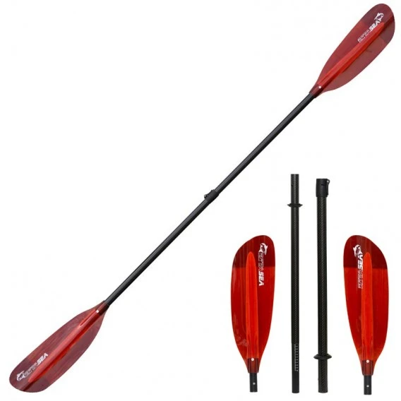 ExtaSea Pro Tour Carbon Vario Doppelpaddel | 220-240cm | 4-teilig | Red 1 ExtaSea Pro Tour Carbon Vario Doppelpaddel | 220-240cm | 4-teilig | Red