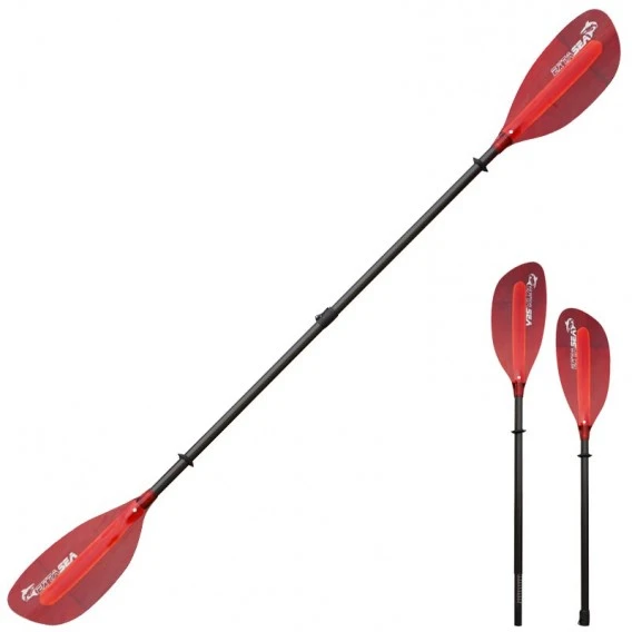 ExtaSea Pro-XL Carbon Vario Doppelpaddel | 220-240cm | 2-teilig | Red 1 ExtaSea Pro-XL Carbon Vario Doppelpaddel | 220-240cm | 2-teilig | Red